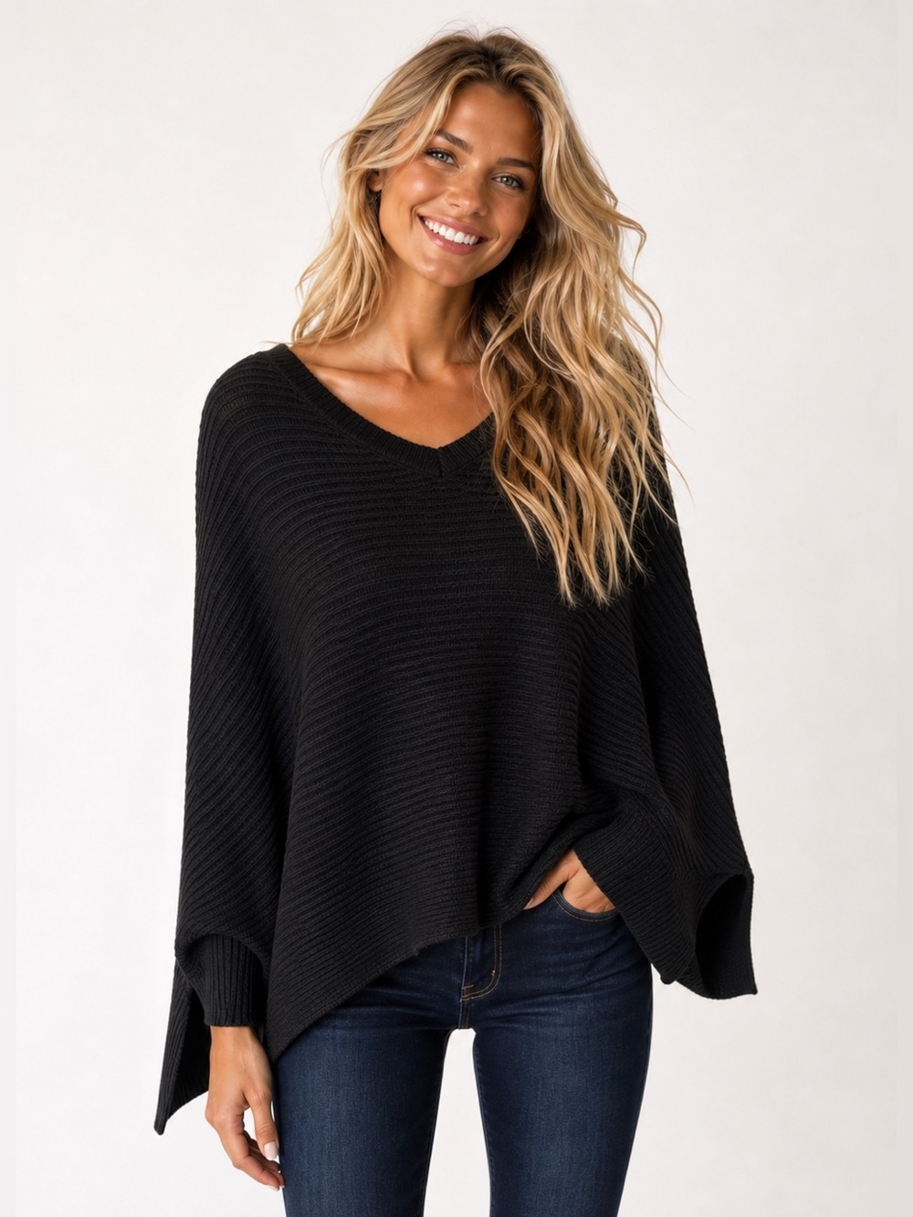 Pink‎ Rose Oversized Batwing Sweater Minimal Quiet Luxury Buttery Soft Winter XL